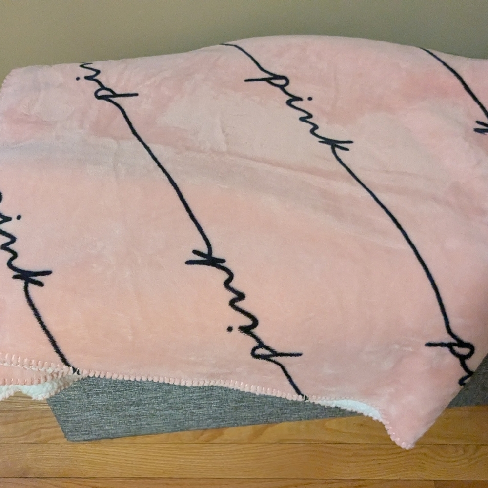 PINK Victoria's Secret Soft Pink Throw Blanket